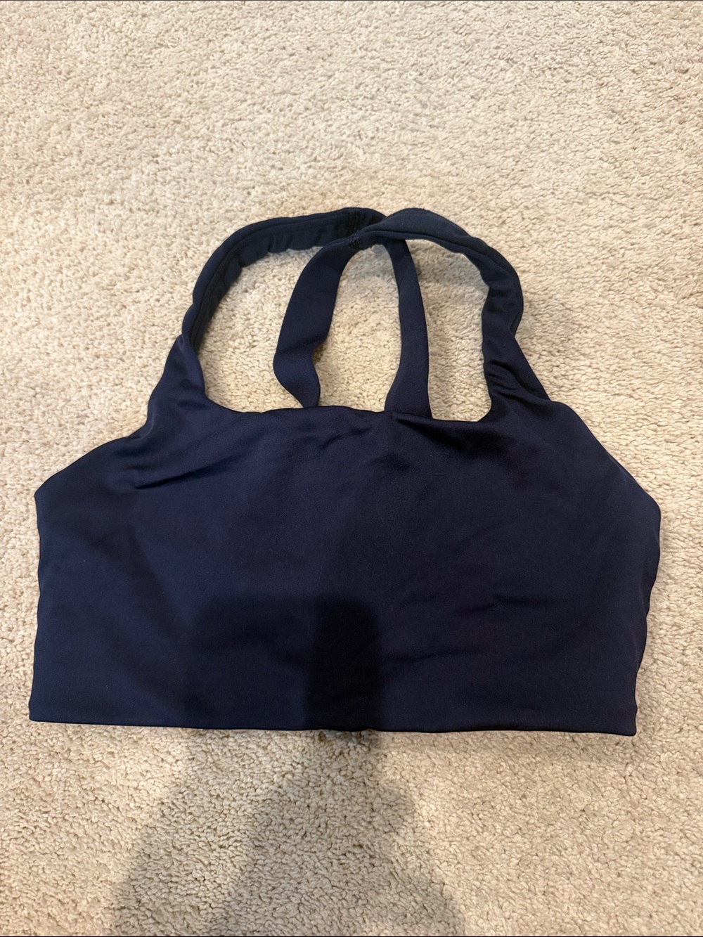 NOBULL Navy Seamless Double-Strap Sports Bra